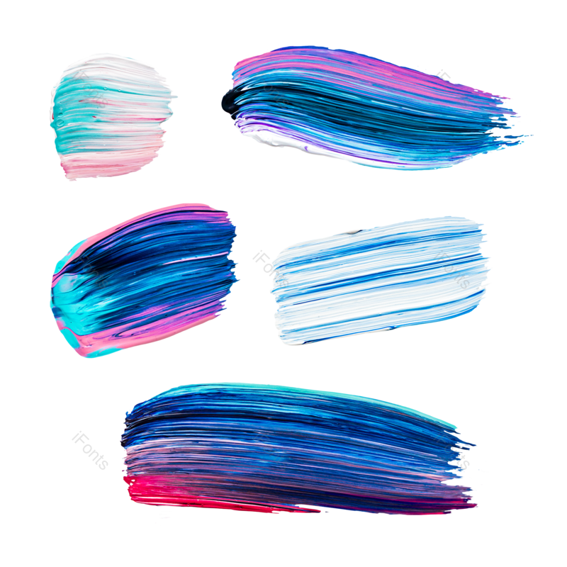 效果图片,油画元素,蓝色PNG,白色免抠素材